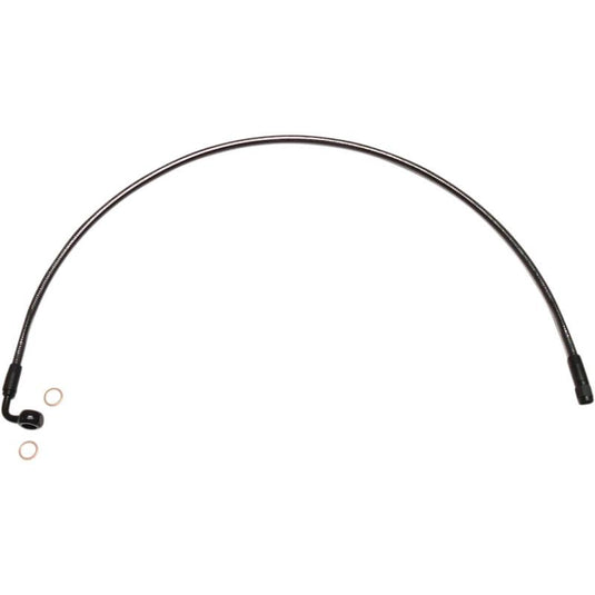 Magnum AS478022 Black Pearl Designer Series ABS Front Upper Brake Line - 12mm. 90deg. Banjo - 22in.