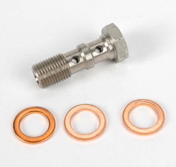 Goodridge P993-03-31C Stainless Steel Double Banjo Bolt for BMW, Ducati, Suzuki - 10mm x 1.0in.