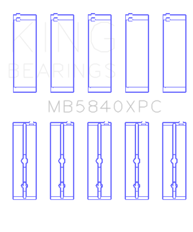 Load image into Gallery viewer, King Engine Bearings MB5840XPC KING Main Bearings
