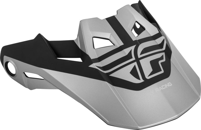 Fly Racing Visor for Formula Helmets - Matte Black/Silver - XL to 2X