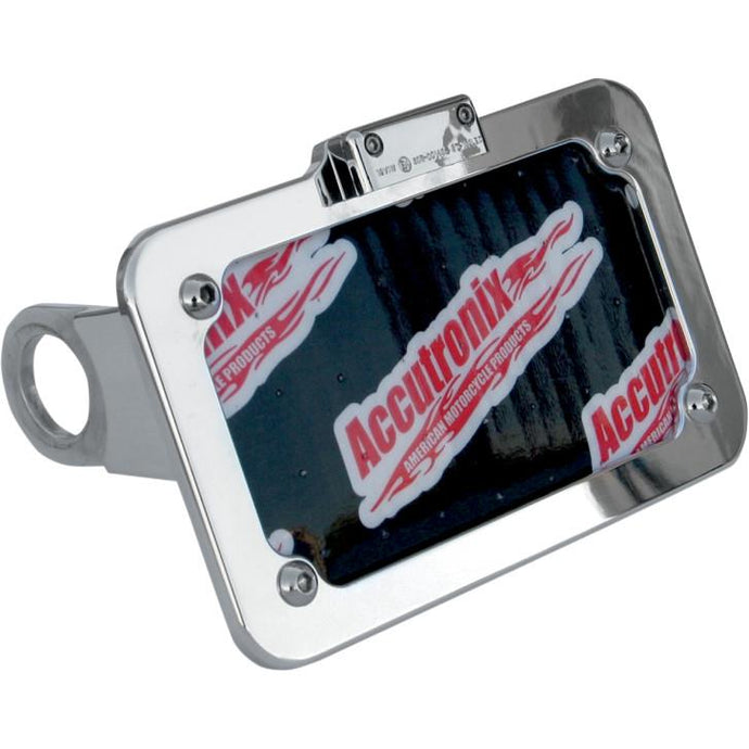 Accutronix LPF114HV-C Side Mount License Plate Assembly - Chrome