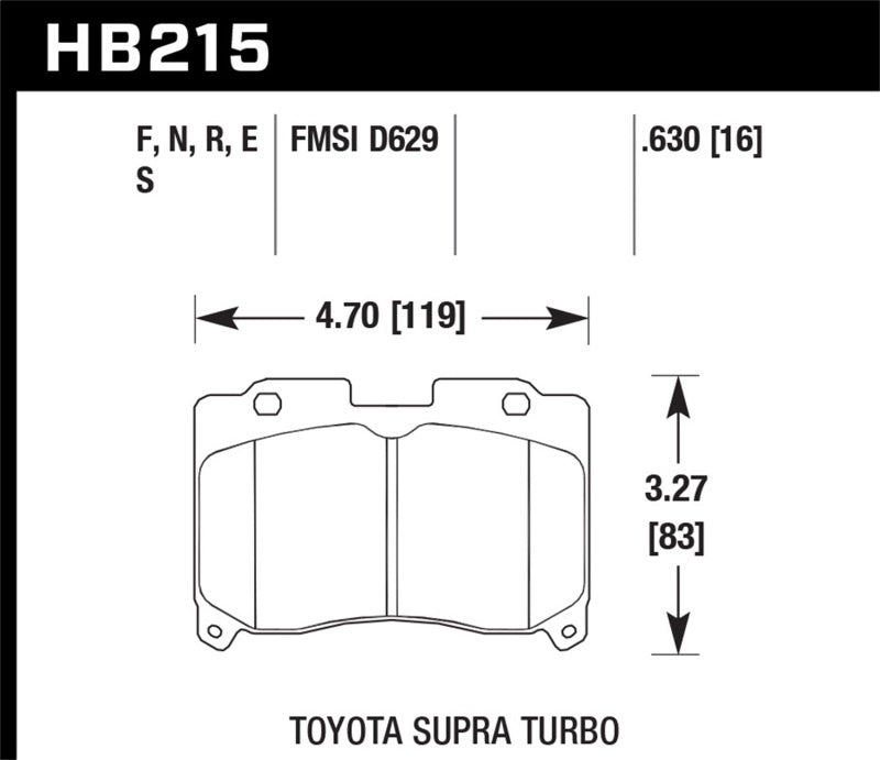 Load image into Gallery viewer, Hawk Performance HB215F.630 HAWK HPS Brake Pad Sets
