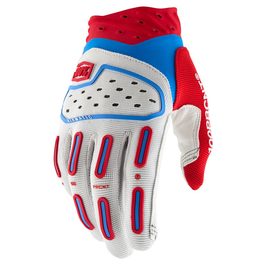 100% Airmatic 2 Gloves (Large, Red/White/Blue)