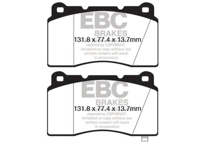 Ebc DP42147R EBC Yellowstuff Brake Pad Sets