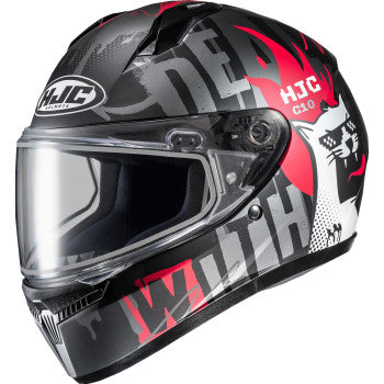 Load image into Gallery viewer, Hjc C10 Snow FOP Youth Helmet with Dual-Lens Shield (XX-Small, Semi-Flat Red (MC-1SF))
