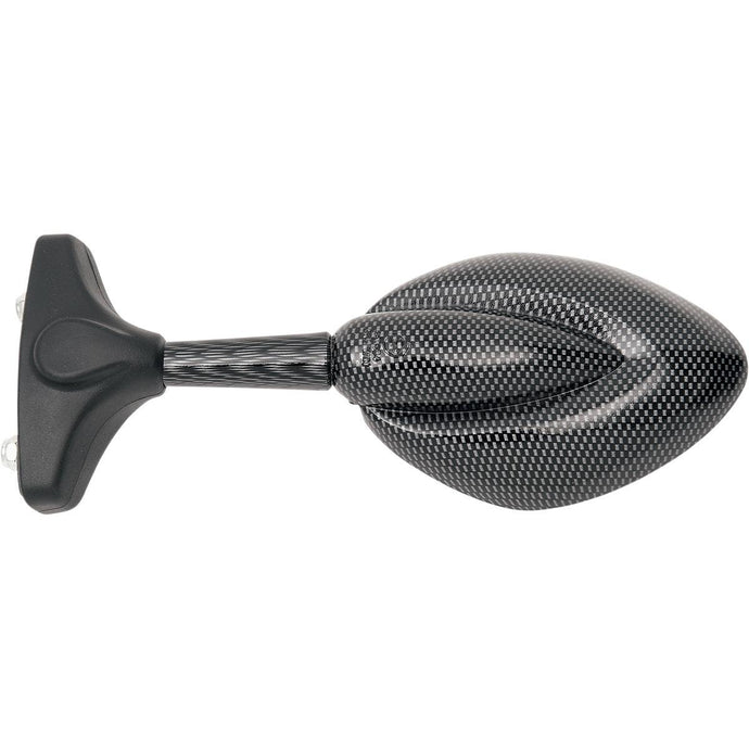 Parts Unlimited 0640-0124 Universal Mirrors - Glass Dimensions 4-5/8in. x 3-3/8in. - Carbon Fiber look