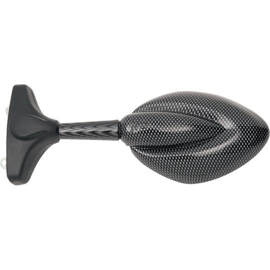 Parts Unlimited 0640-0124 Universal Mirrors - Glass Dimensions 4-5/8in. x 3-3/8in. - Carbon Fiber look