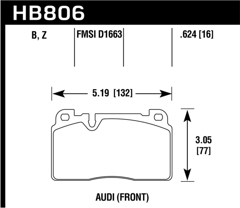 Load image into Gallery viewer, Hawk Performance HB806B.624 HAWK HPS 5.0 Brake Pad Sets
