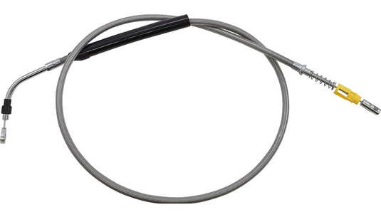 La Choppers LA-8058C19 Stainless Braided Clutch Cable - Beach Bars - Stainless 18in.-20in. Ape Hangers