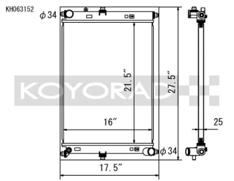 Load image into Gallery viewer, Koyo KH063152 KOY Racing Radiators
