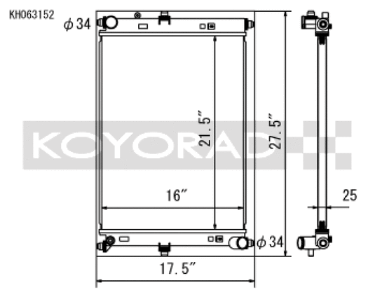 Koyo KH063152 KOY Racing Radiators