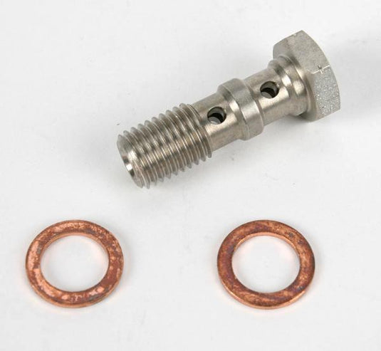 Goodridge P993-03-32C Stainless Steel Double Banjo Bolt for Honda, Kawasaki, Yamaha - 10mm x 1.25in.
