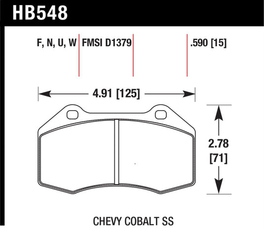 Hawk Performance HB548F.510 HAWK HPS Brake Pad Sets
