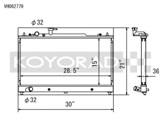 Koyo VH062779 KOY Racing Radiators