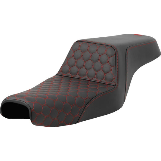 Saddlemen 807-11-17704 Step-Up HC Seat - Red Stitching