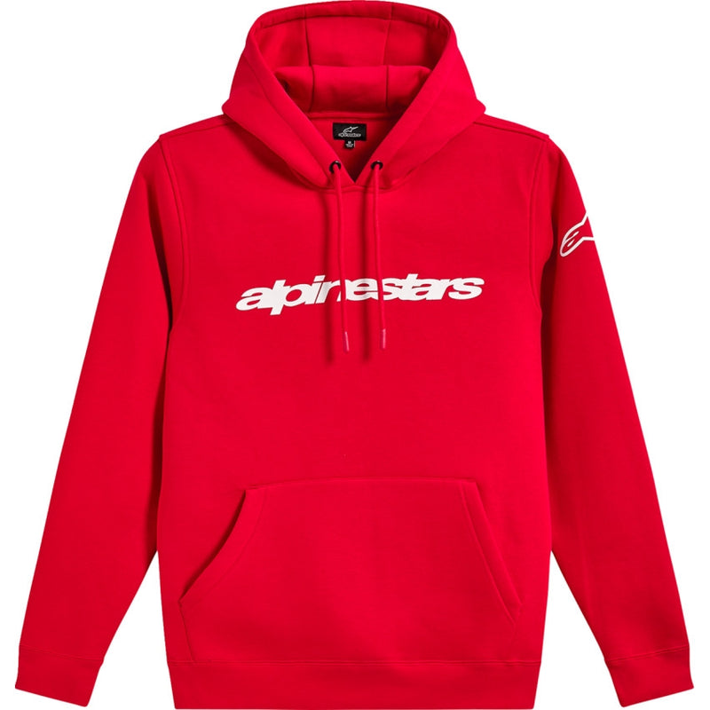 Load image into Gallery viewer, Alpinestars Race Wordmark Pullover Hoodie (Large, Red/White)
