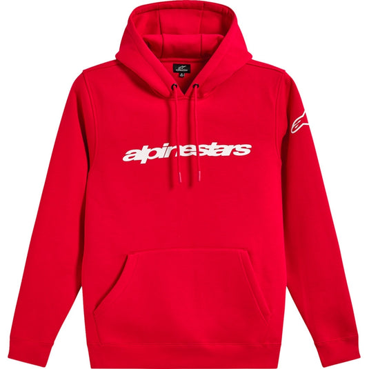 Alpinestars Race Wordmark Pullover Hoodie (Large, Red/White)