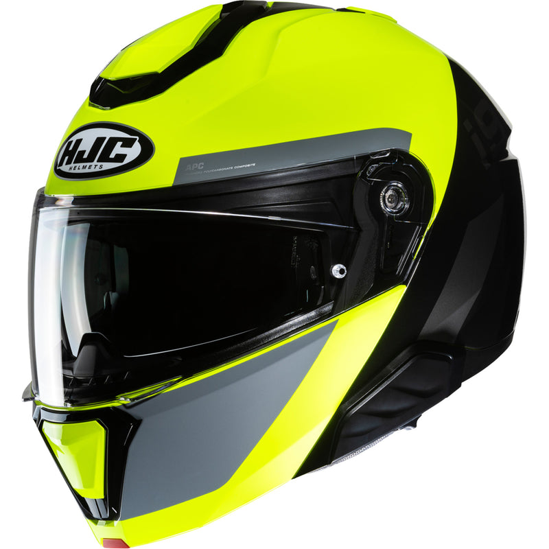 Load image into Gallery viewer, Hjc I91 Bina Helmet (X-Small, Hi-Viz Yellow (MC-3H))
