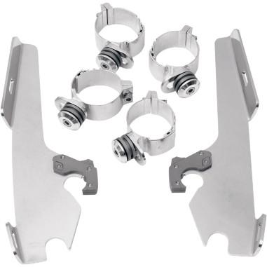 Memphis Shades MEK1951 Trigger-Lock Mount Kit for Batwing Fairing and Fats/Slim Windshields - Polished