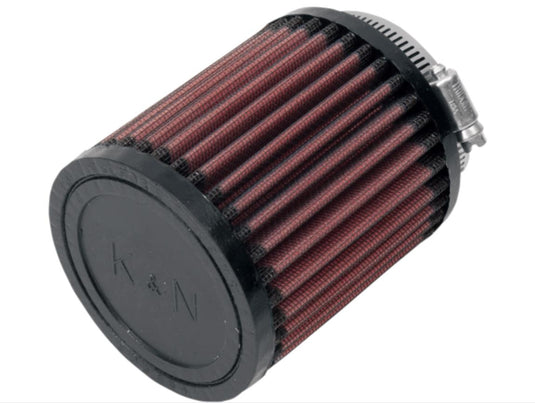 K&N Engineering RU-0800 Universal Round Straight Air Filter - Rubber End Cap