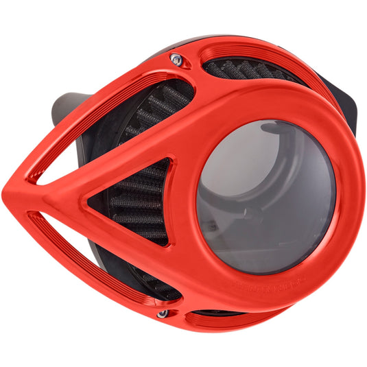 Arlen Ness 18-901 Clear Tear Series Air Cleaner Kit - Red Anodized
