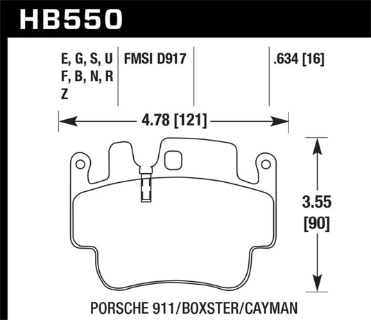 Hawk Performance HB550G.634 HAWK DTC-60 Brake Pad Sets