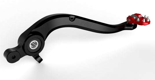 Flo Motorsports MXBP-523RED Billet Folding Tip Brake Pedal - Red