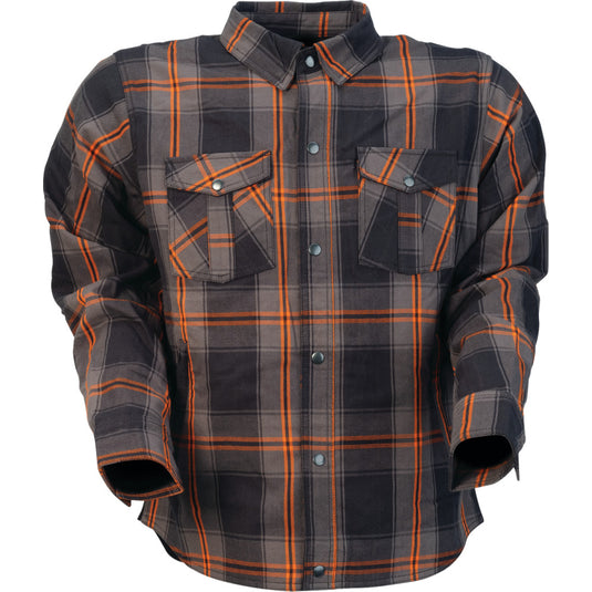 Z1r Ashwood Flannel Jacket (Large, Gray/Orange)