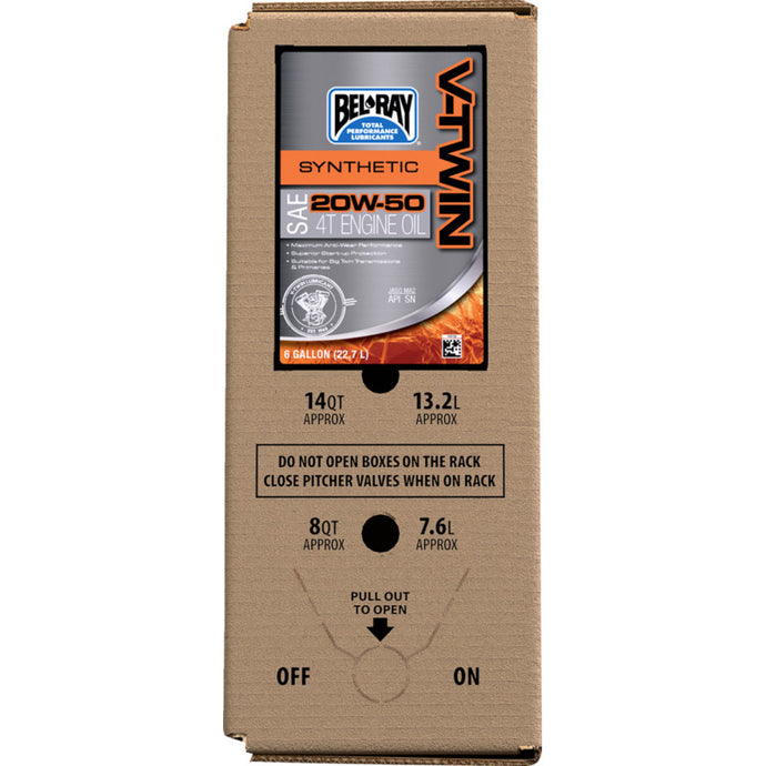 Bel-Ray 303133150033 V-Twin Synthetic Motor Oil - 20W-50 - 6 Gallon