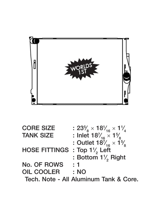 Csf 7001 CSF Radiators - Aluminum