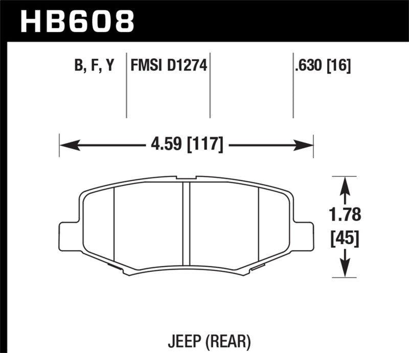 Load image into Gallery viewer, Hawk Performance HB608F.630 HAWK HPS Brake Pad Sets
