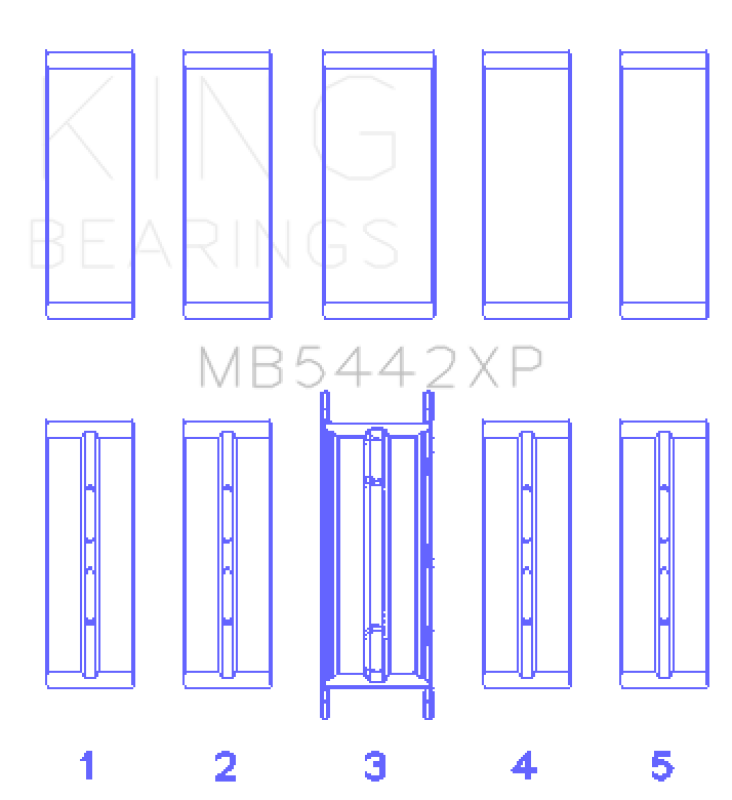 Load image into Gallery viewer, King Engine Bearings MB5442XP.026 KING Main Bearings
