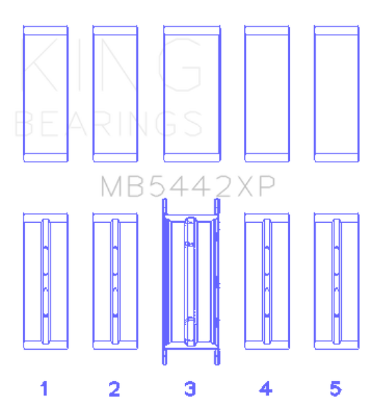 King Engine Bearings MB5442XP.026 KING Main Bearings