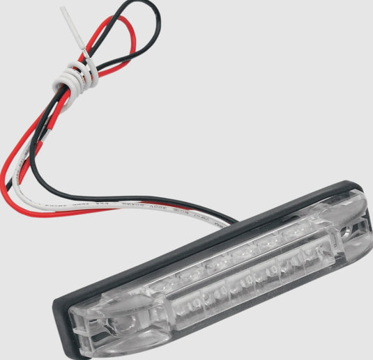 Bluhm Enterprises BL-TLEDR Trailer LED Brite Lites - Rectangle 4in., 6 LED, red w/ clear lens