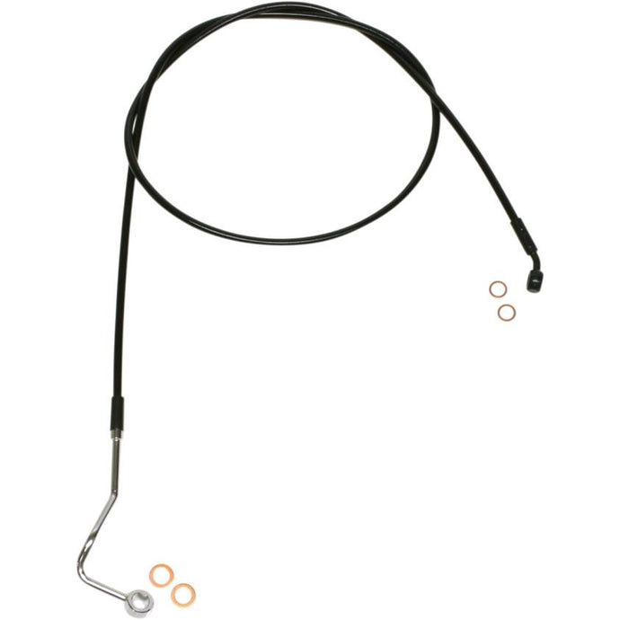 Magnum SBB1401-74 Black Coated XR Stainless Upper Front Brakeline Kit with Black Fittings - 74in. Total Length