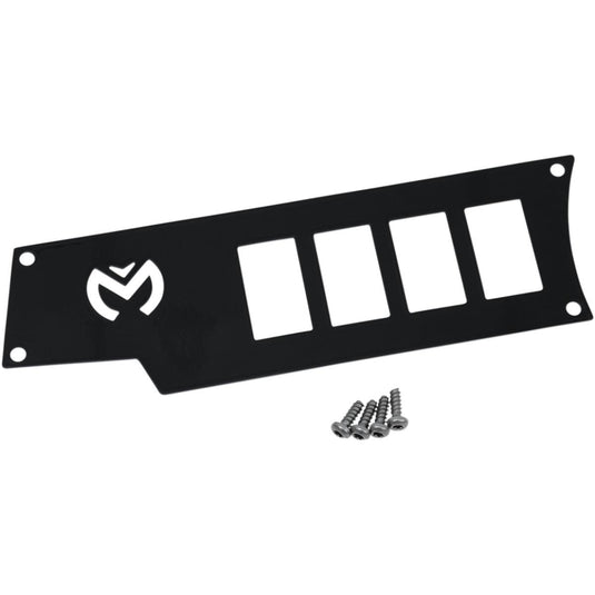 Moose Utility 100-4340-PU Small 4 Switch Dash Plate - Left - Black