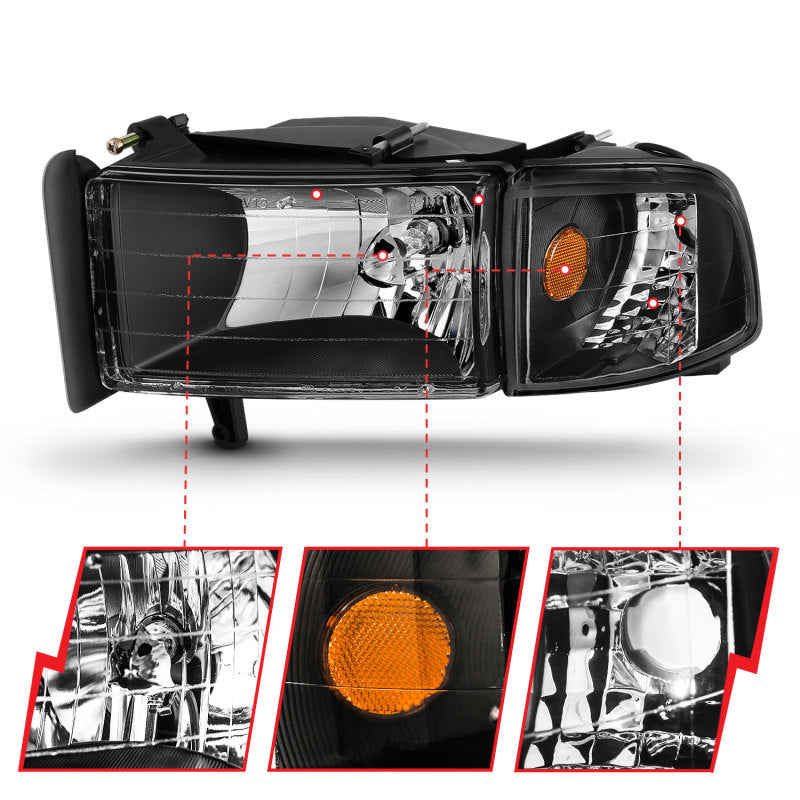 Load image into Gallery viewer, Anzo 111067 ANZ Crystal Headlights
