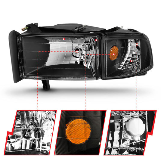Anzo 111067 ANZ Crystal Headlights