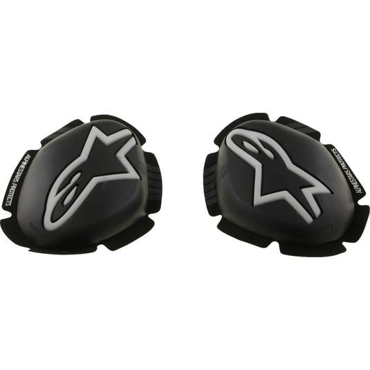 Alpinestars GP Plus Knee Sliders (One Size Fits Most, Black/White)