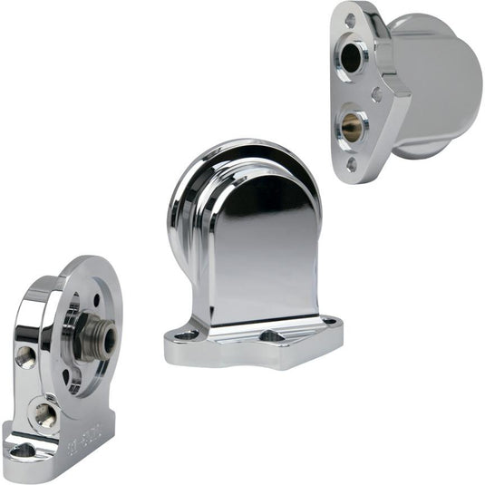 S&S Cycle 106-3884 Oil Filter Mounting Bracket Kit - Chrome