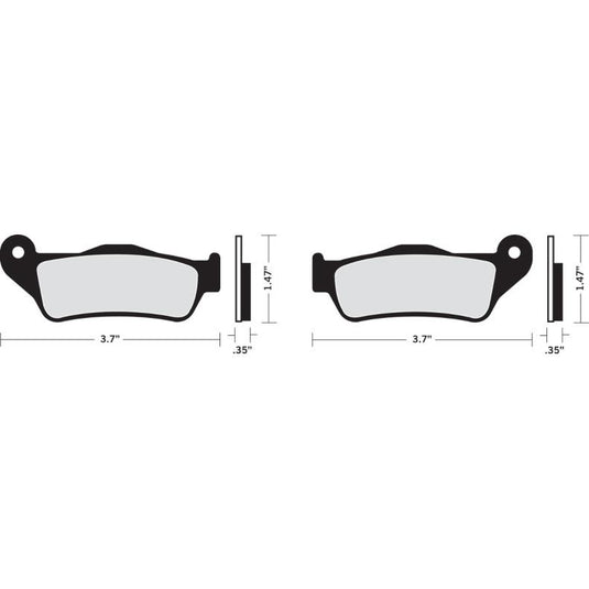 Drag Specialties 1720-0282 Organic Brake Pads