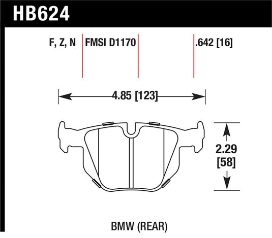 Hawk Performance HB624B.642 HAWK HPS 5.0 Brake Pad Sets