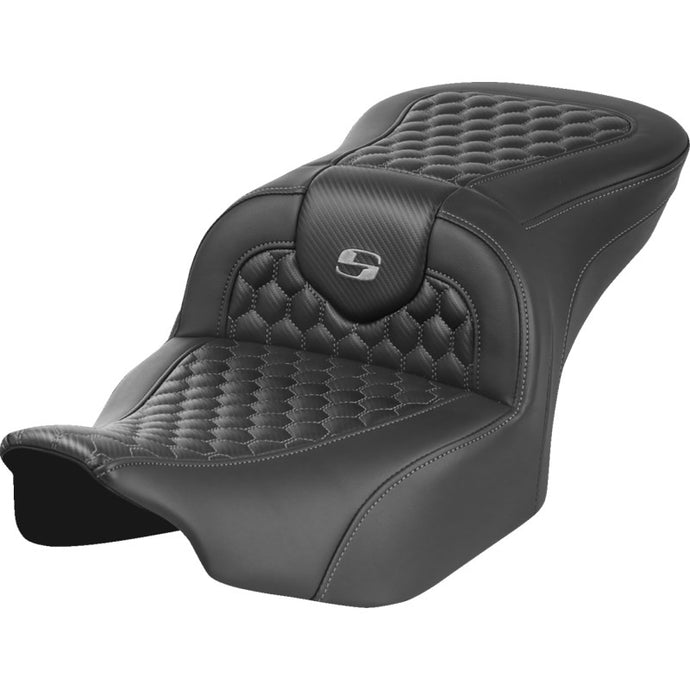 Saddlemen 823-07-18902 Roadsofa HC Seat without Drivers Backrest - Gray Stitching