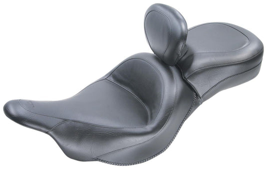 Mustang 79341 Wide Touring Two-Piece Seat with Driver Backrest - Vintage