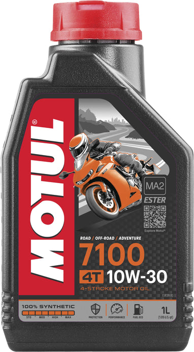 Motul Lubricants 104089 7100 4T Synthetic Oil - 10W30 - 1 L.