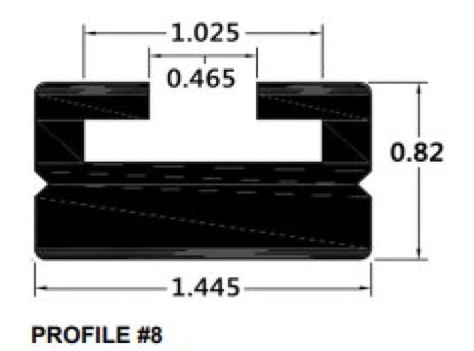 Spi 408-56-80 Slide Profile 8 - Black - 56in.