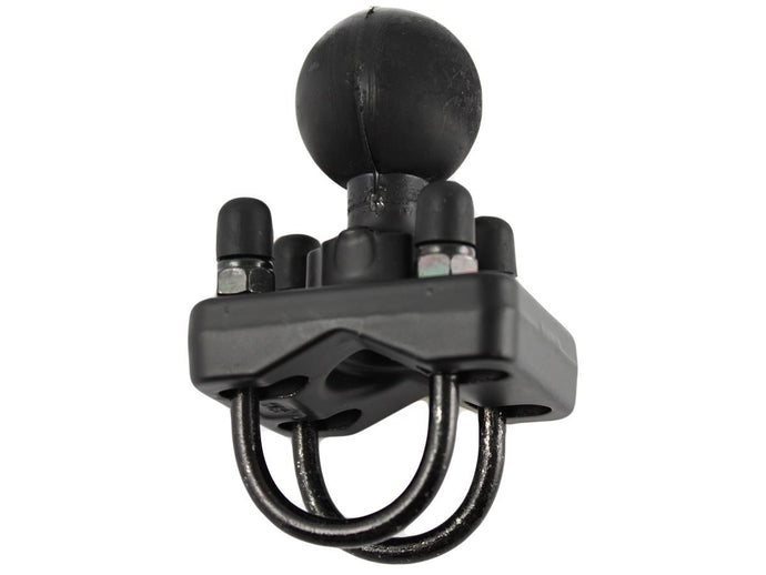 Ram Mounts RAM-235U RAM Double U-Bolt Base with 1.5in. Ball for Rails from 1in. to 1.25in, in Diameter