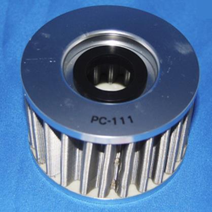 Pc Racing PC111 FLO Drop In Stainless Steel Oil Filter - Polished
