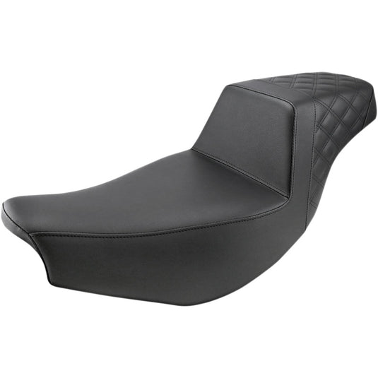 Saddlemen I14-07-173 Step-up Seat - Black - Front Smooth/Rear Lattice Stitch