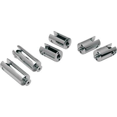 Accutronix FPMT400-C Billet Footpeg Mounts - 1 1/2in. Rear Peg Mounts with 1/2in. - 13 Mounting Holes - Chrome
